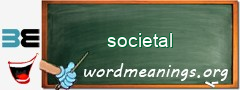 WordMeaning blackboard for societal